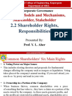 Unit No.2. Models and Mechanisms, Shareholder, Stakeholder