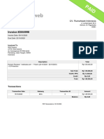 Domain Renewal Invoice for indwisata.com