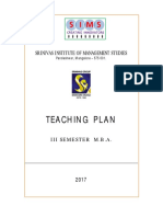 Mu Mba Teaching Plan 2017