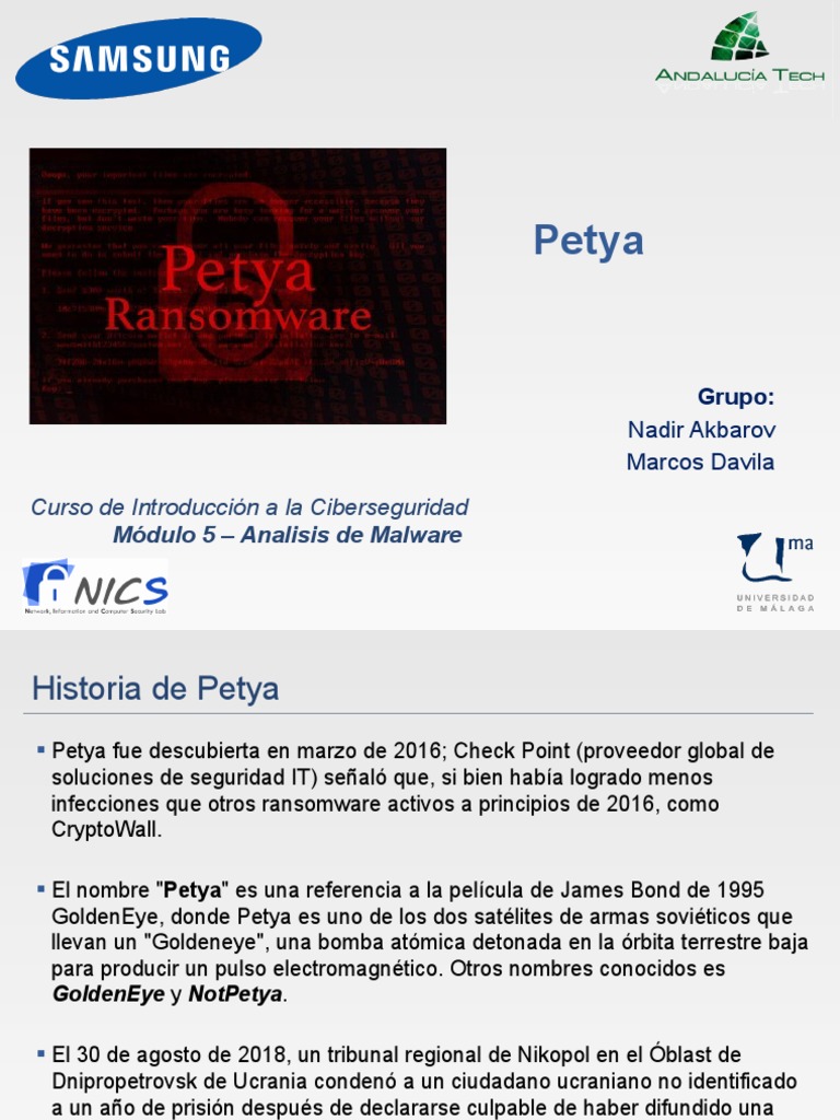 Análisis del Ransomware Petya | PDF | Secuestro de datos | Seguridad de ...
