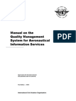 Manual On The Quality Management System For Aeronautical Information Services