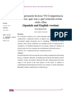 Comprensión Lectora VS Competencia Lectora ISL