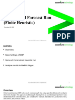 Constrained Forecast Run (Finite Heuristic)