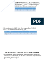 Problemas de Proporcionalidada