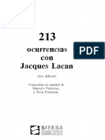 Allouch Jean - 213 Ocurrencias Con Jacques Lacan PDF