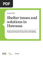 Shelter Issues and Solutions in Hawassa: January 2019