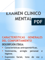 Examen clínico mental: características generales del comportamiento y procesos cognitivos