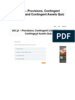 IAS 37 - Provisions, Contingent Liabilities and Contingent Assets Quiz