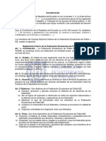 Reglamento Interno de La Federación Ecuatoriana de Fútbol-Signed
