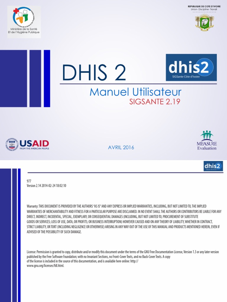 Guide d'utilisation de DHIS 2 | PDF | Système d'information ...