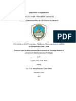 Características de Los Pacientes Que Requirieron Hemocomponentes, Atendidos en El Hospital La Caleta - 2018