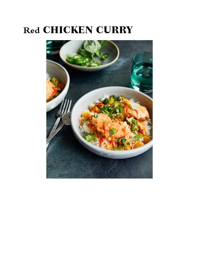 Red Chicken Curry Pdf Curry Thai Cuisine