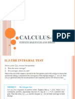 Calculus I - Integral Test for Infinite Series Convergence
