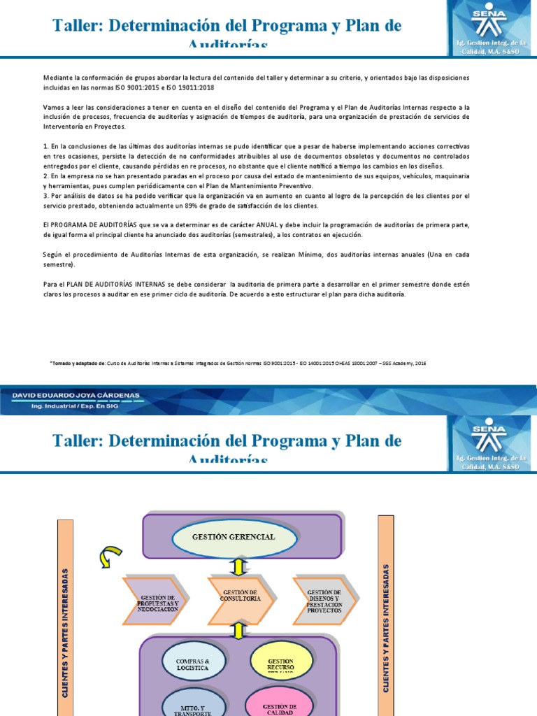 Programa y Plan de Auditorías ISO 9001 | PDF | Auditoría | Business