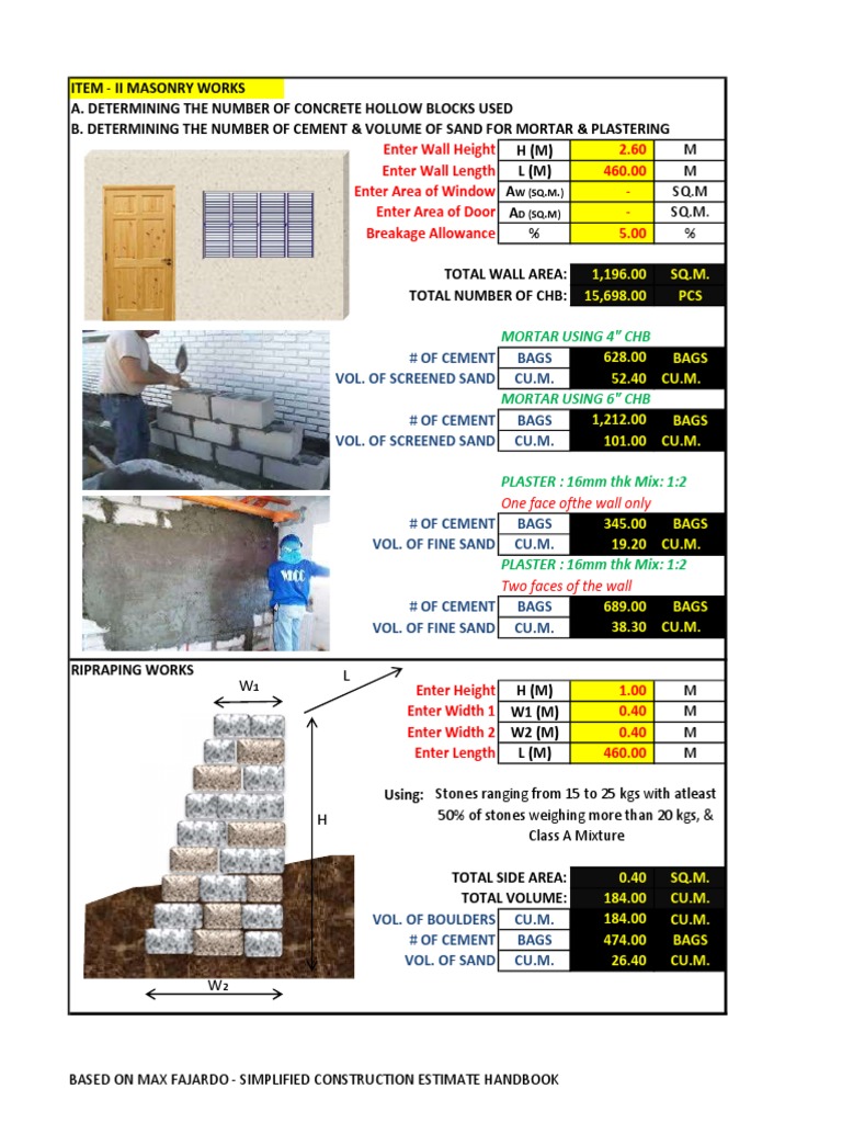 HCB, Cemnt and Sand | PDF | Mortar (Masonry) | Cement