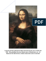 Leonardo da Vinci's Mona Lisa - Famous Renaissance Painting