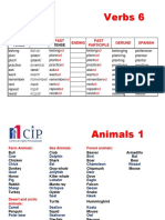 Verbs 6: Present, Past, and Past Participle forms