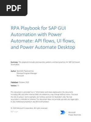 RPA Playbook for SAP GUI based automation with Power Automate.pdf