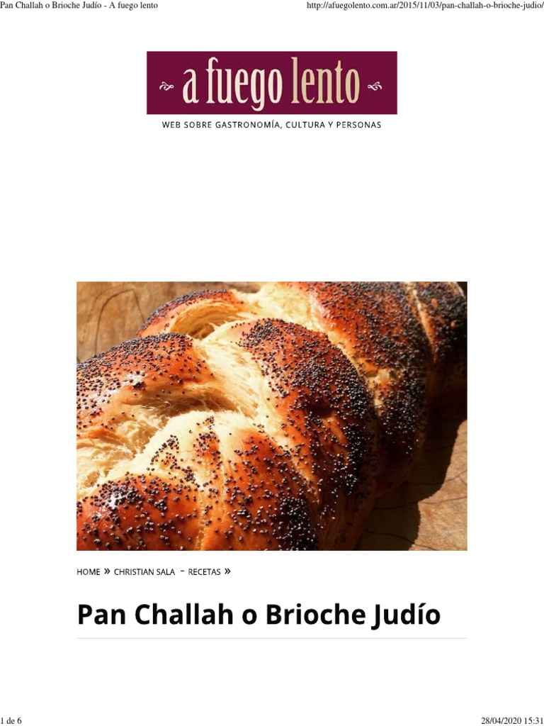 Challah - El Amasadero