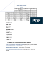 Present Past Tnse Past Participle Gerund Español: Week 3 Aula 87 Exam Verbs