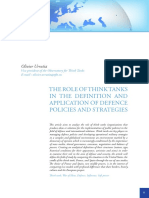 The Role of Think Tanks in The Definition and Application of Defence Policies and Strategies