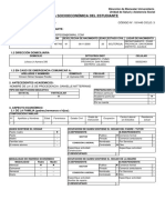 Ficha Socioeconómica Del Estudiante: Escuela Profesional: Biologia CÓDIGO N°: 181440 CICLO: 3