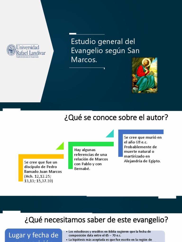 Estudio del Evangelio de Marcos | PDF | Evangelio de Marcos | Evangelios