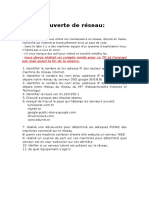 TP: Découverte de Réseau:: Vous Devez Réalisé Un Compte Rendu Pour Ce TP Et L'envoyé Par Mail Avant La Fin de La Séance