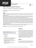 Epidemiology and Screening For Renal Cancer