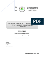 Avant Projet de Mémoire Par Ngono Bisse