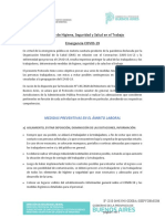 Protocolo de Higiene, Seguridad y Salud en el Trabajo- COVID19