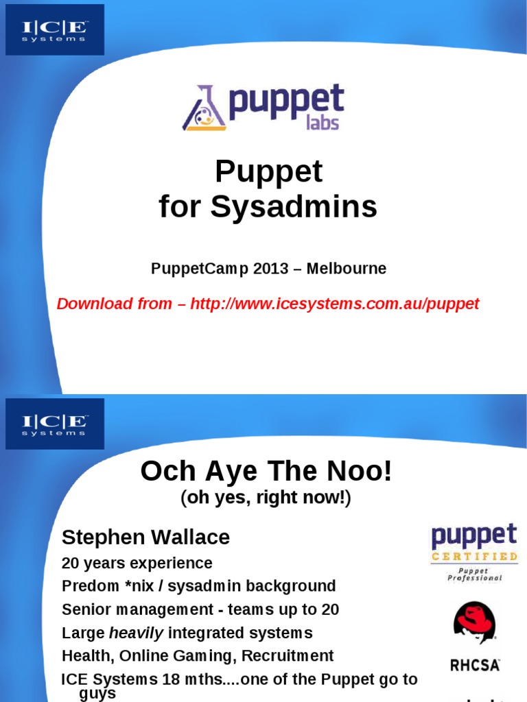 Puppet for Sysadmins: A Beginner's Guide | PDF | Information Technology ...
