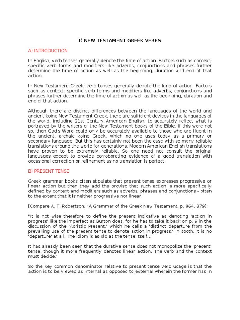 New testament greek tenses pdf perfect grammar koine greek