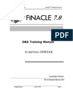 S Syntax: DBA Training Manual