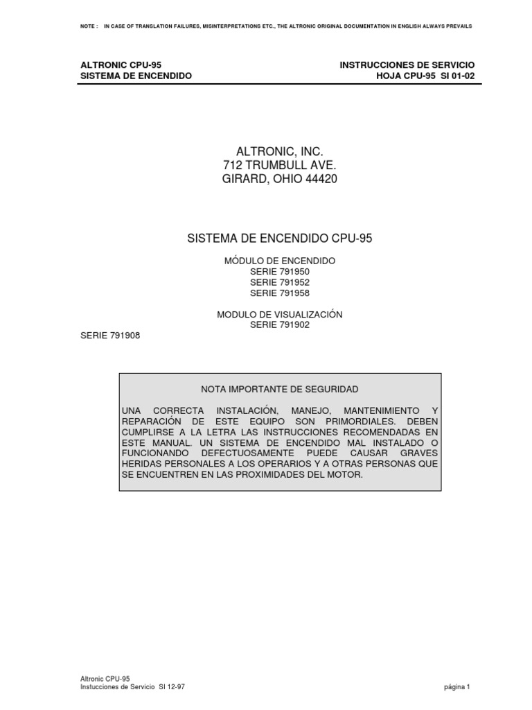 CPU 95 SI 1 02sp PDF | PDF | Engranaje | Tornillo