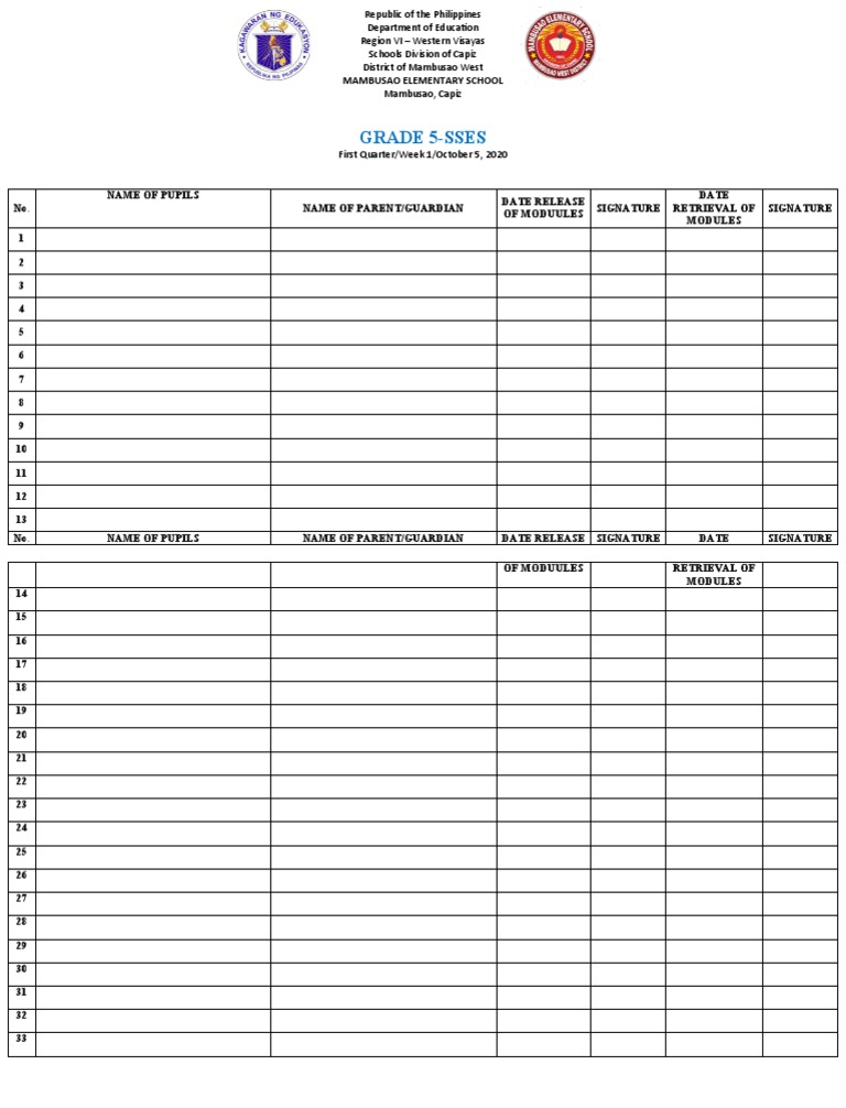 Module Distribution and Retrieval Log | PDF