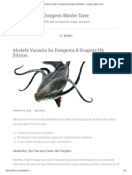 Aboleth Variants For Dungeons & Dragons 5th Edition - Dungeon Master Dave PDF