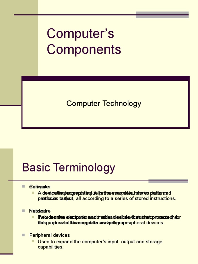Understanding Computer Components | PDF | Computer Keyboard | Computer ...