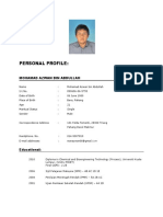 Personal Profile:: Mohamad Azwan Bin Abdullah
