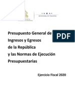 Presupuesto 2020