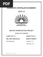 Class 12 Cancer Biology Project File | PDF | Cancer | Cell (Biology)