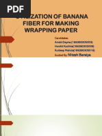 Utilization of Banana Fiber For Making Wrapping Paper: Nitesh Baraiya