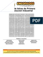 Sopa de Letras de Primera Revolución Industrial