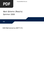 June 2008 MS - M1 Edexcel