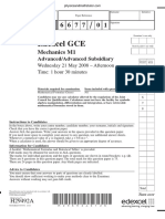 June 2008 QP - M1 Edexcel