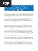 Simplify Release Strategy Decisions in Procurement With Business Rule Framework Plus