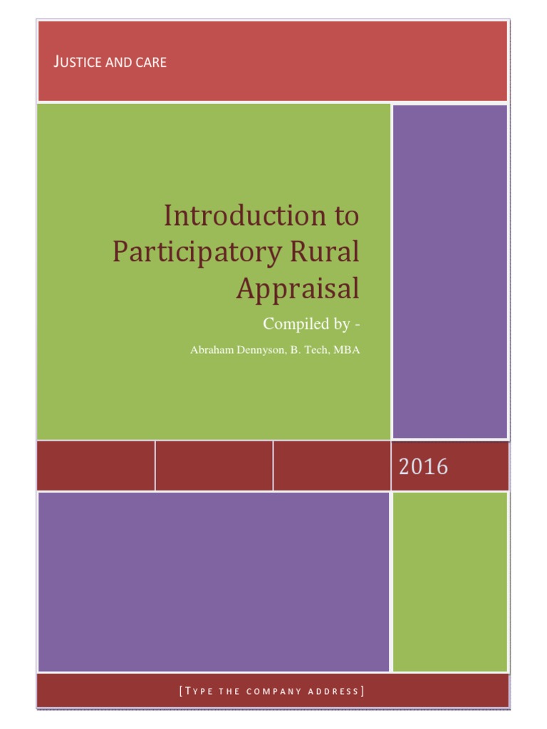 Introduction to Participatory Rural Appraisal | PDF | Facilitator ...