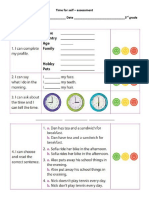 3rd Grade Self-Assessment Form