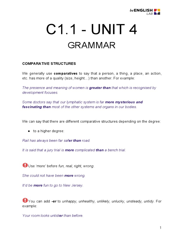 Comparative Structures in Grammar | PDF | Adjective | Linguistic Typology