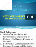 Methane Layering and Drainage Techniques in Underground Coal Mines